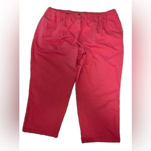 Pink Pants (Woman Within) 100% cotton w/pockets elastic waist